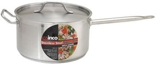Winco SSSP-10 10 Qt. Master Cook Sauce Pan W/ Cover, Stainless - Induction Sauce Pans-SSSP-10