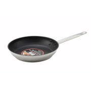 9 1/2 in Non-Stick Stainless Steel Fry Pan by Winco – 9 1/2 inches, 4.0 quarts, Stainless Steel, Silver, Model SSFP-9NS