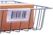 3"L x 1-1/4"H Label Holder, Wire Basket/Display, Clear, 25/Pk