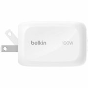 100W GaN 3-Port USB Wall Charger - 1xUSB-A by Belkin – 1.7" x 1.7", White, Model WCH016dqWH