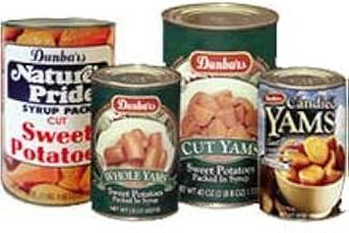 Dunbars Whole Sweet Potato - no. 10 can, 6 cans per case