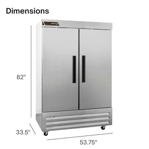 Traulsen (2) Solid Doors, Right Hinged / Silver / 45.88 cubic_feet Refrigerators