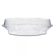 8" Shallow Hinged Pie Container by DFI – 8 inches, OPS Plastic, clear, Model LBH-881