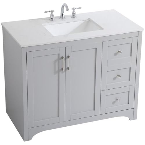 Elegant Decor 42" - Single / Grey / Traditional Bathroom Vanities