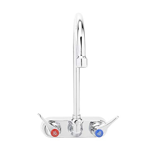 T&S Brass Chrome / 13.5"L x 8.75"W x 11"H / Industrial Touch On Kitchen Sink Faucets