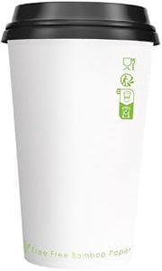 PacknWood Bamboo Fiber Cup without Plastic | Eco-Friendly Bamboo Cup | Biodegradable Cup | Compostable Bamboo Cup - 4oz (D: 2.4in” H: 2.5in”) - 1000 pcs