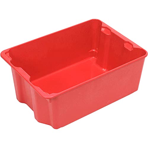 Molded Fiberglass Nest and Stack Tote 780608-5280 - 25-1/4" x 18" x10" by MFG Tray – Polyester, Red, Pack of 5, Model 7806085280