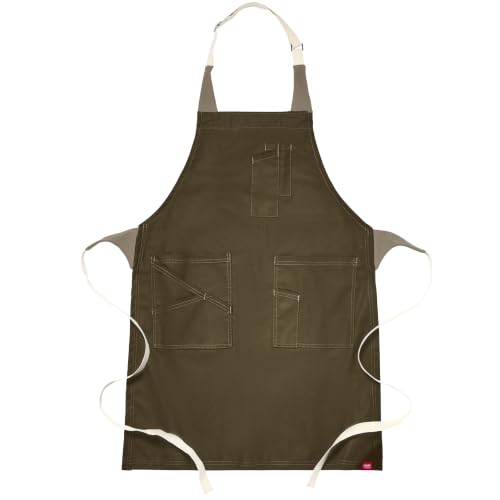 Red Kap Coffee / 22W x 34L / Flex Strap Utility Bib Apron Girls