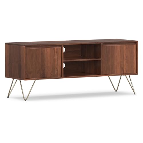 SIMPLIHOME Umber Brown / 60 inch / Rectangle Television Stands & Entertainment Centers