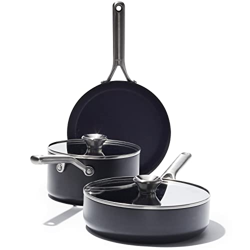 OXO 5-Piece Cookware Pots and Pans Set / Pots and Pans Set / Black Cookware Sets