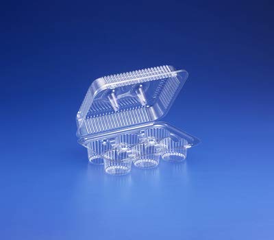 SLP46 Inline Plastics 6ct Cupcake Muffin Container 9-3/8x6-3/4x2-7/8 300 per case