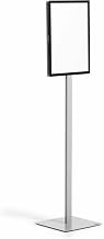Durable Info Floor Stand with Duraframe Magnetic Document Frames - Tabloid-Size Inserts 11" x 17"