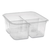 Evergreen EarthChoice Square Recycled Bowl by PACTIV – One Size, 32.0 ounces, Polyethylene Terephthalate (PET), Clear, Model Y6S324C