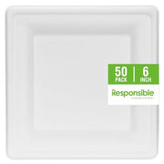 Responsible Products 6 Inch (50 count) / Classic White / Casual Plates