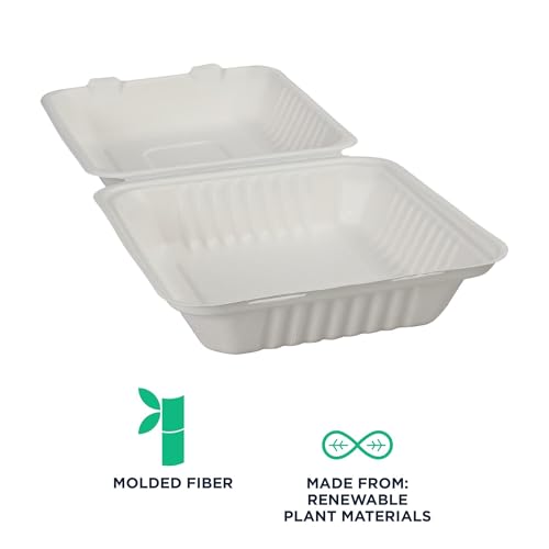 ECO PRODUCTS Green Products / 8" / white Clamshell Take Out Containers