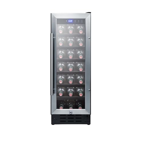 Summit Appliance Stainless Steel / 12" / 2.2 cubic_feet Freestanding Wine Cellars