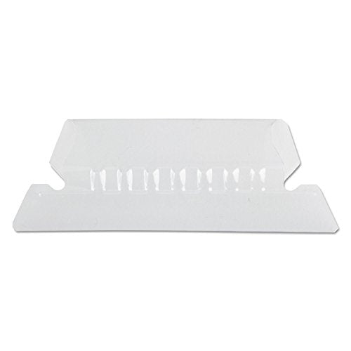 42CR Hanging File Folder Tabs by Pendaflex – 1/5, Plastic, Clear, Model PFX42CR