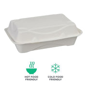 ECO PRODUCTS 9" x 6" / White / Classic Clamshell Take Out Containers