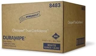8483 Chicopee Durawipe Shop Towel White Heavy Duty 13.5x15 Flat 300 per case