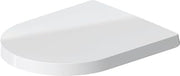Duravit 0020092600 ME by Starck Elongated Closed-Front Toilet Seat with Soft Close - White/White Satin Matte