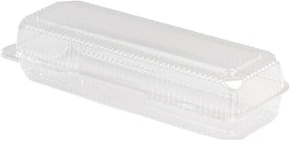 Detroit Forming OPS Plastic Food Container Clear, 13.5" Inside Length x 4" Inside Width x 3.125" Inside Depth | 250/Case