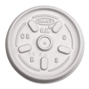 DCC6JL - Dart 6JL Plastic Translucent Vented Lids for 6 Ounce Hot/Cold Foam Cups