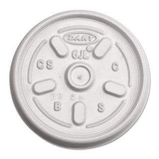 DCC6JL - Dart 6JL Plastic Translucent Vented Lids for 6 Ounce Hot/Cold Foam Cups