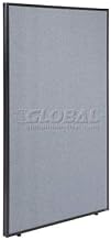 Global Industrial Pre-Configured Partitioned Office Starter, Blue, 10'W x 10'D x 72" H, 120" L x 120" W