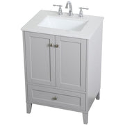 Elegant Decor 24" - Single / Brushed Nickel,grey / Traditional Wheel Care