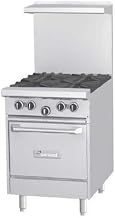 Garland G24-2G12L G Starfire Pro Series Gas Restaurant Range 24"W with (2) 33,000 BTU Open Burners, (1) 12" Griddle & Space Saver Oven