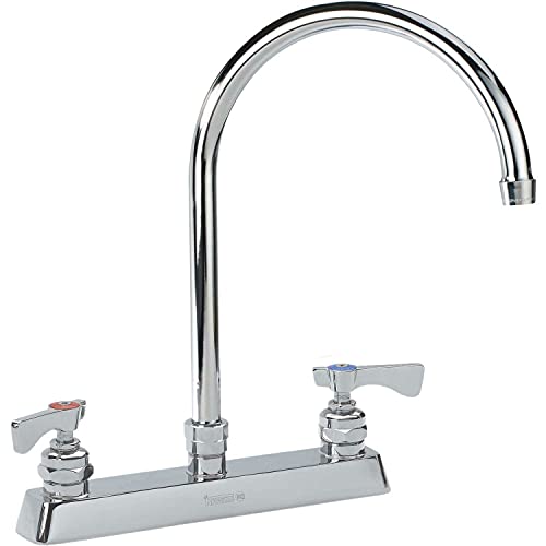 Royal Series 8" Center Deck Mount Faucet by Krowne – 17"L x 14"W x 8"H, Brass, Model 15-502L