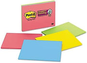 Post-it Super Sticky Large Format Notes, 8 x 6, Four Colors, 4 45-Sheet Pads/Pack, Sold as 1 Package, 7PACK , Total 7 Package
