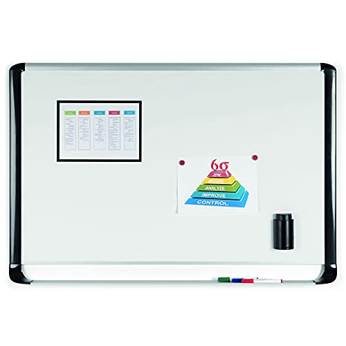 MasterVision Black / 48"W x 36"H / Porcelain Dry Erase Boards