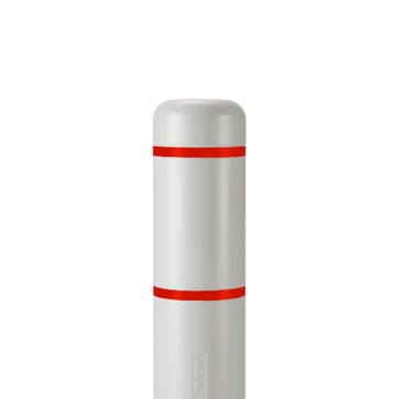 d 7" x 60" Bollard Cover Light Gray - (Light Gray red Tape) by Innoplast – 7\"x60\", HDPE or LDPE, Light Gray red tape, Model BC760LGR
