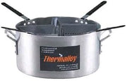 Browne Foodservice THERMALLOY 20 Quart Aluminum Pasta Cooker w/4 Stainless Steel Insets