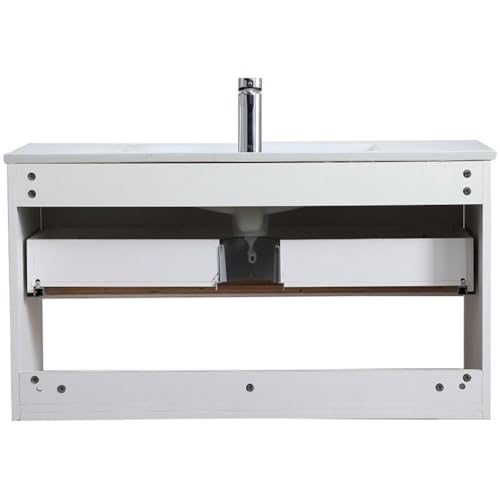 Elegant Decor 36" - Single / Brushed Nickel,white / Modern Bathroom Vanities