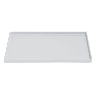 Small Display Tray White Melamine - 9 3/4"L x 6 3/4"W x 1/2"H by HUBERT – 9.8" x 6.8" x 0.5", Melamine, White, Model H0275-WHITE