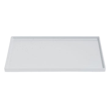 Small Display Tray White Melamine - 9 3/4"L x 6 3/4"W x 1/2"H by HUBERT – 9.8" x 6.8" x 0.5", Melamine, White, Model H0275-WHITE