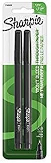 Sharpie Fine Point Pens, Black Ink 2 ea (Pack of 18)