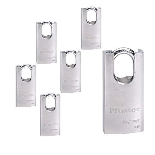 Master Lock 6 Pack / Chrome / Modern Keyed Padlocks