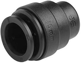 John Guest Acetal End Stop, 15mm, Black, Push-fit Plumbing Connector