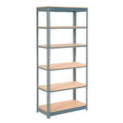 Heavy Duty Shelving 36" W x 24" D x 60" H with 6 Shelves by Global Industrial – 6, Alloy Steel, Grey, Model 717086