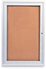 Accuform DTE224 Accessories Sign Holders ENCLOSED CORK BOARD Style: Indoor 4-ft x 6-ft - (3 Doors)
