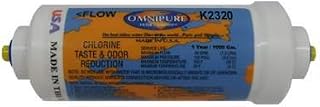 Omnipure (K2320-BB) 6"x2" Inline K-Series 1 Micron Carbon Block 1/4" FPT