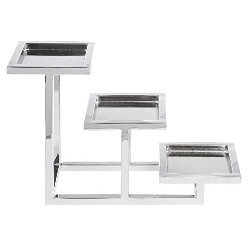 3-Tier Serving Fixture by HUBERT – Metal, Grey, Model 82488