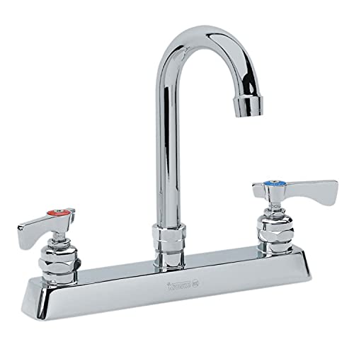 Royal Series 8" Center Deck Mount Faucet by Krowne – 17"L x 14"W x 8"H, Brass, Model 15-501L