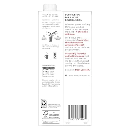 TAZO 32 Fl Oz (Pack of 1) / Espresso Chai / 1 Chai