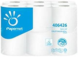 406426 toilet tissue - toilet paper (White, Cellulose, Papernet 403370)