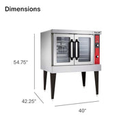 VULCAN Single Deck | LP Gas / Silver / 7.4 cubic_feet Commercial Ovens