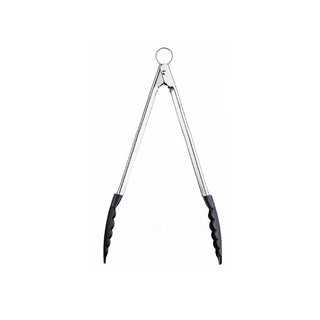 12" Non stick Locking Tongs by Cuisipro – 12-Inch, Stainless Steel, gray and black, Model 57588
